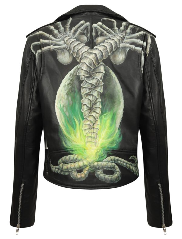 Alien Face Hugger Leather Jacket